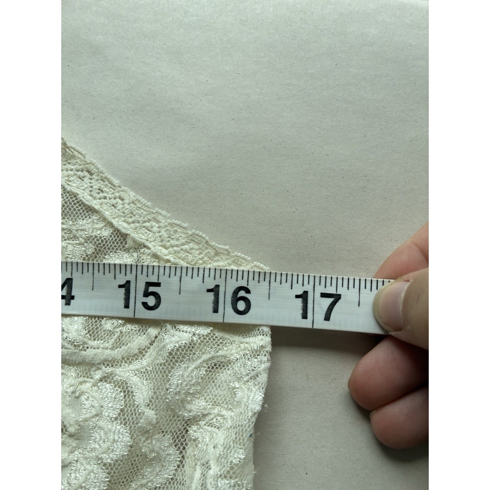 Vintage Magic Night By Cinema Etoile Sz M Lace Slip Cream Y2K Coquette - Picture 7 of 9
